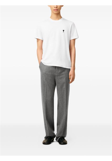 t-shirt contrasted adc unisex bianca AMI PARIS | HTS346.724100